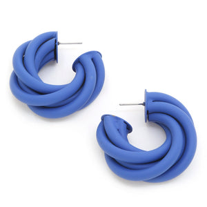 SODAJO SMOOTH TEXTURE TWISTED EARRING