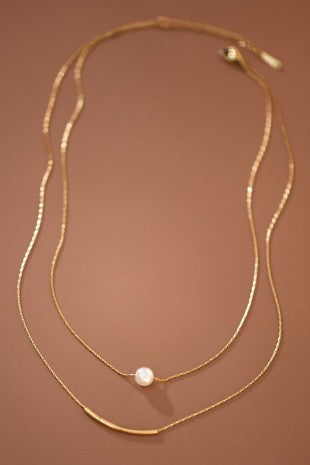 18k Non-tarnish Stainless Steel Pearl Necklace