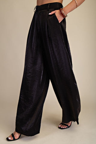 High Waist Tailored Wide Pants