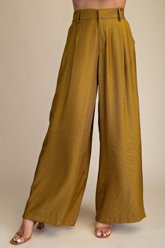 High Waist Tailored Wide Pants