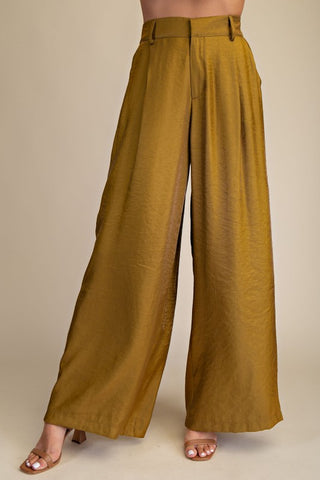 High Waist Tailored Wide Pants