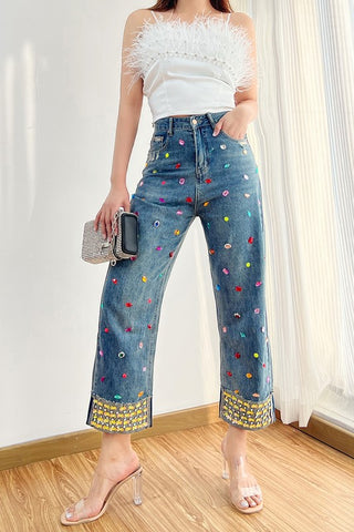 Gem Embellished Jeans