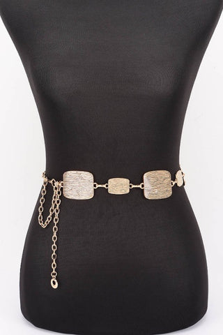 Geometric Metal Chain Belt