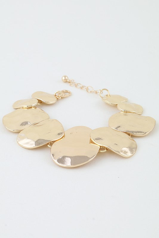 Abstract Hammered Plate Bracelet
