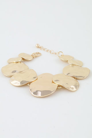 Abstract Hammered Plate Bracelet