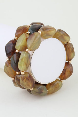 Abstract Marble Stone Beaded Bracelet