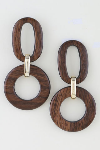 Modern Grain Link Chain Earrings