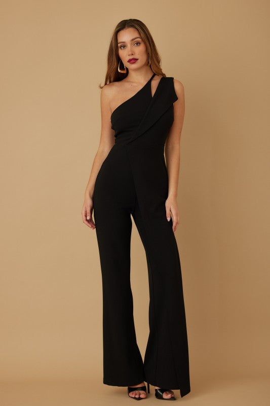 One Shoulder Jumpsuit With Small Opening