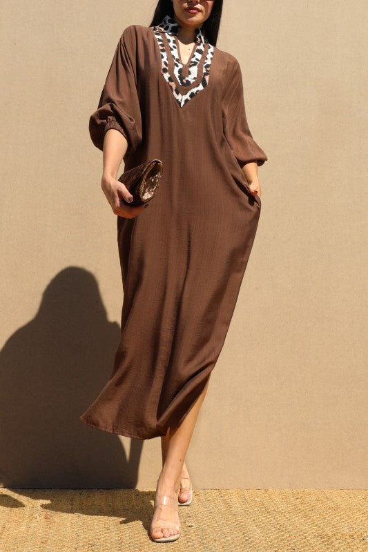 Loose Fit Woven Shirt Dress