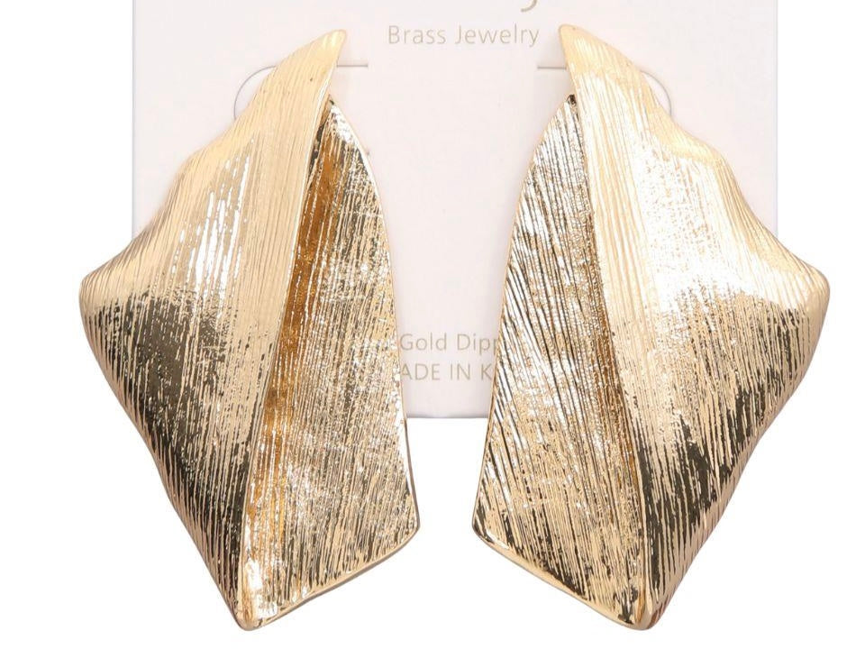 Bold Shape Gold Dipped Earring