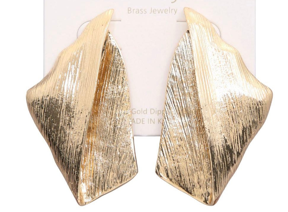 Bold Shape Gold Dipped Earring