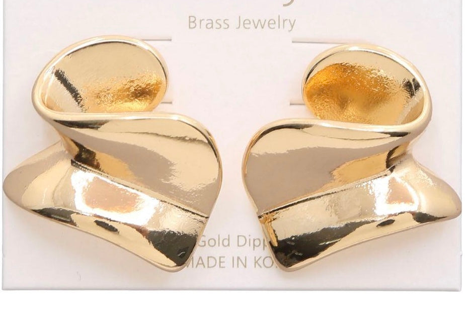 Metal Gold Dipped Earring