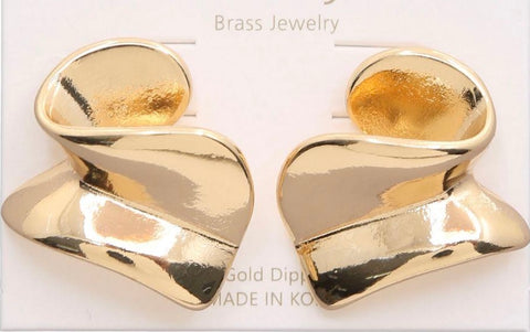 Metal Gold Dipped Earrings