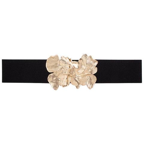 Floral Metal Shape Elastic Belt