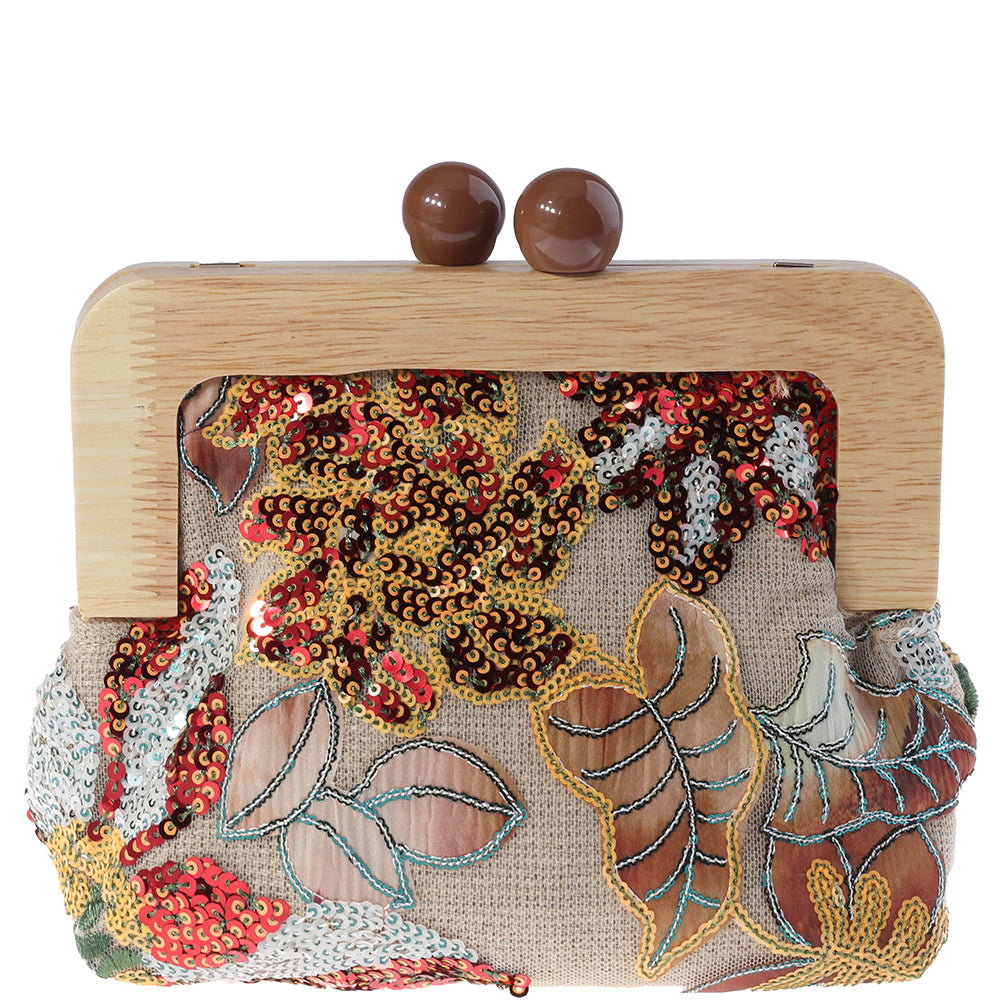 Leaf And Flower Design Evening Clutch