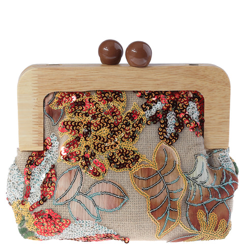 Leaf And Flower Design Evening Clutch