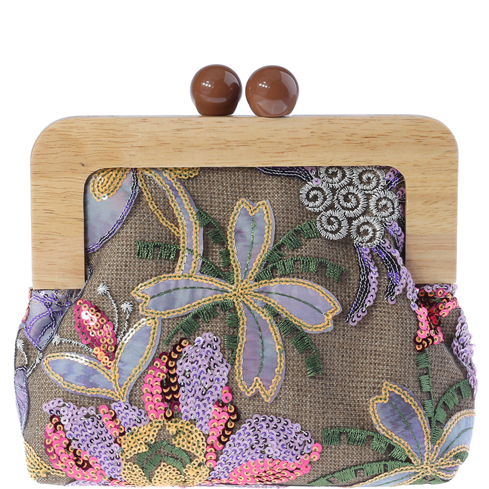 Leaf And Flower Design Evening Clutch