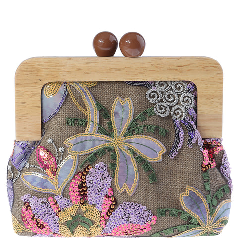 Leaf And Flower Design Evening Clutch