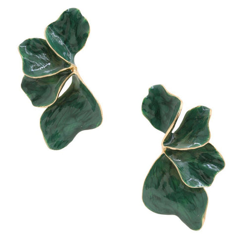 Color Metal Flower Earring