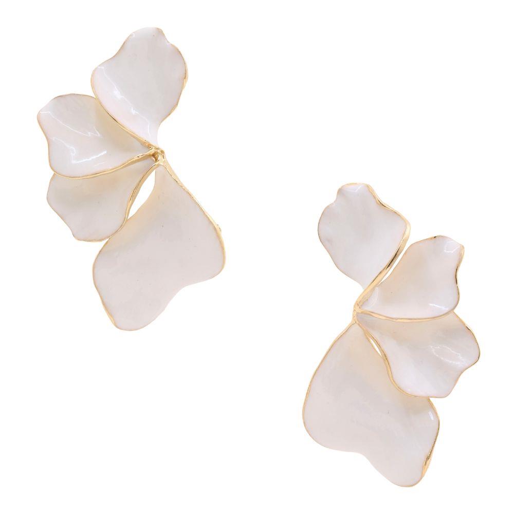 Color Metal Flower Earring