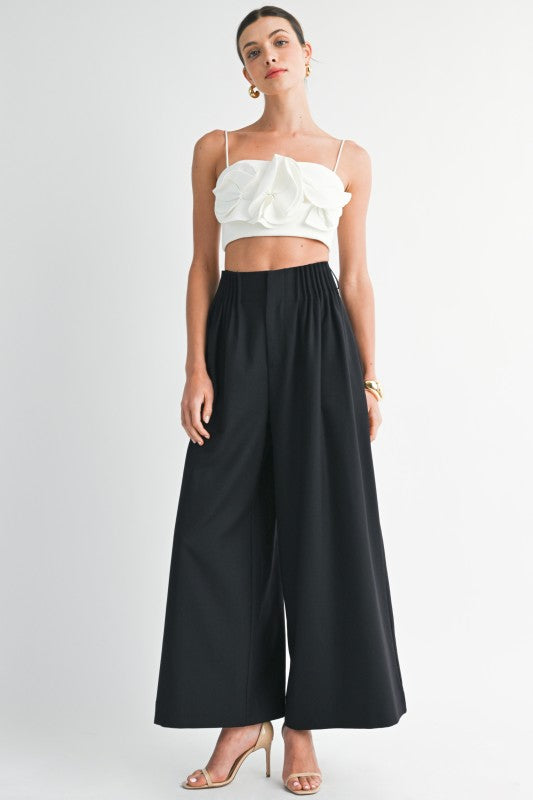 Black Wide-leg Palazzo Pants