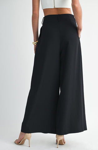 Black Wide-leg Palazzo Pants