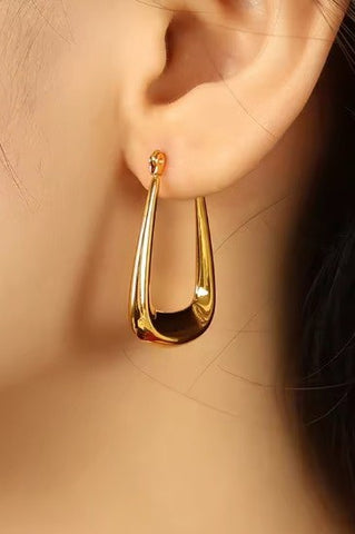 18k Stainless Steel Waterproof Tarnish Free Hoops