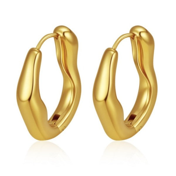 18k Stainless Steel Waterproof Tarnishfree U Hoops