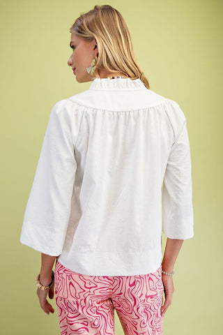 Ruffled Neck Blouse