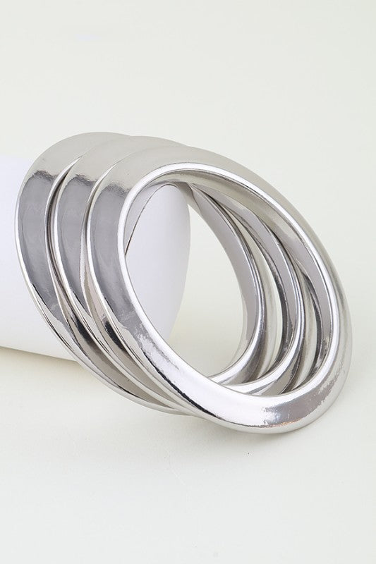 Triple Disc Bangle Bracelet