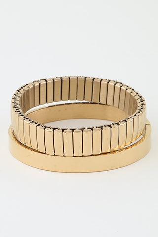 Modern Double Bar Chain Bracelet