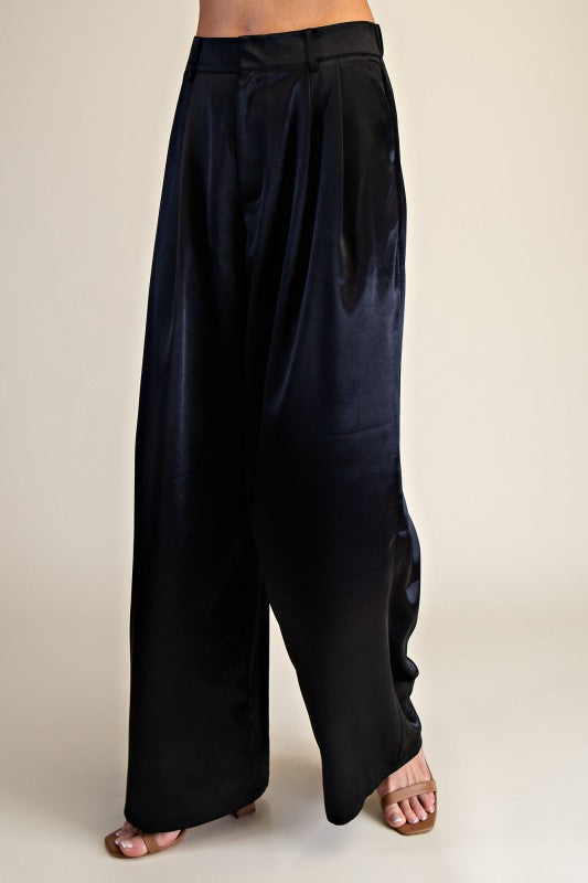 High-waisted Double Pleat Pants