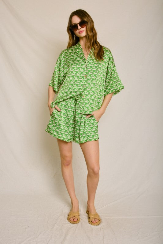 Feel Fresh Shirt And Shorts Set