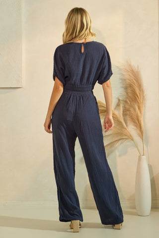 Long Gauze Pants With Pockets