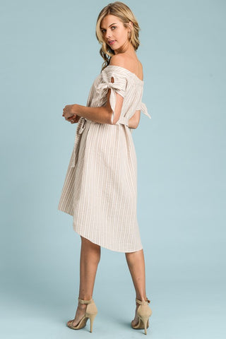 Off Shoulder Tie-waist Dress