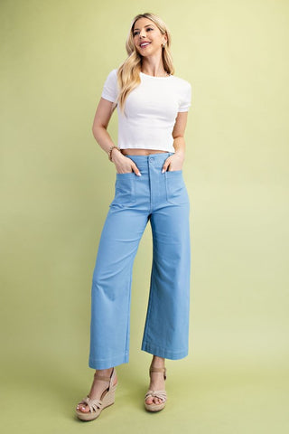 Cropped Wide Leg Pants