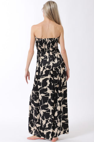 Tube Tie Front Chest Elastic Back Waisted Jumpsuit