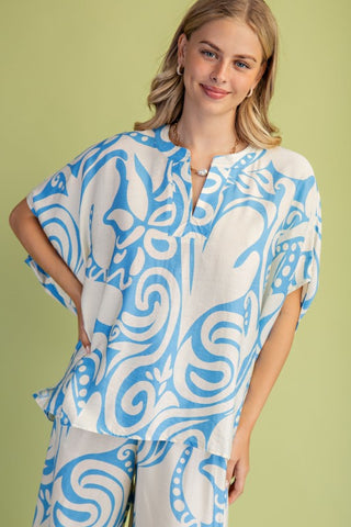 Printed Relaxed Fit Top