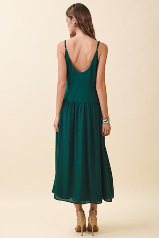 Scoop Neckline Sleeveless Flowy Hem Maxi Dress