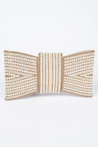 Rhinestone And Pearl Party Clutch