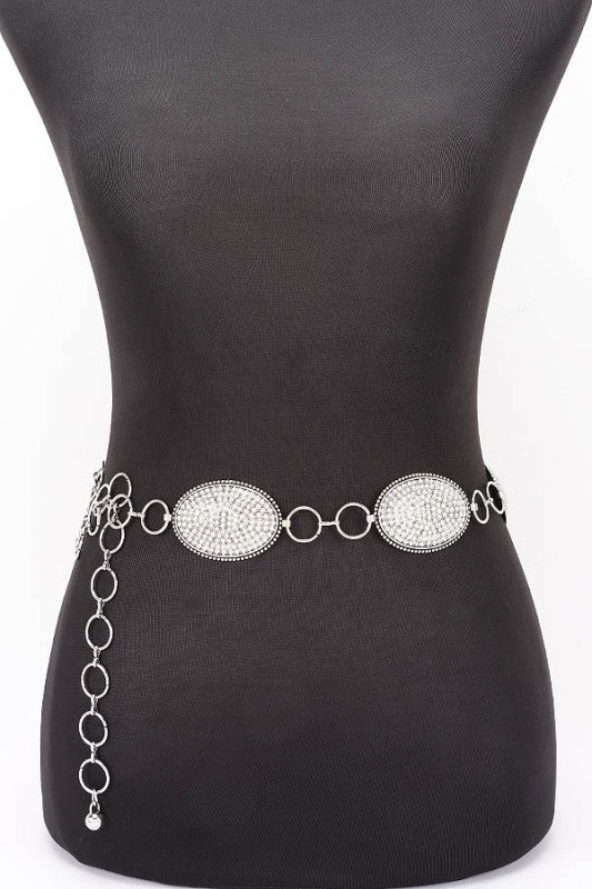 Rhinestone Chain Belt