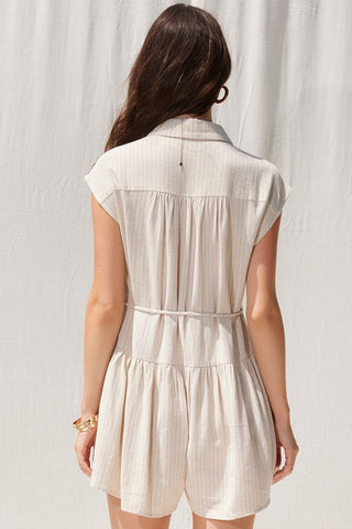 Striped Linen Romper
