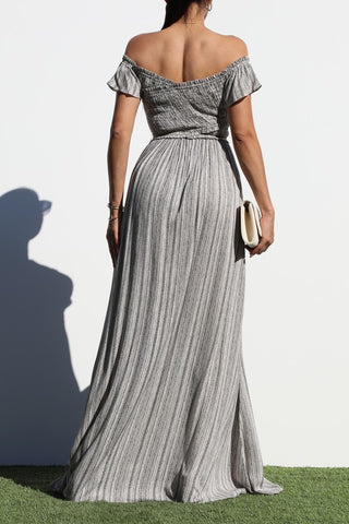 Smocked Off Shoulder Maxi Dress