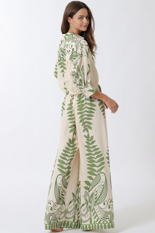 3/4 Sleeve Shirt Top And Long Pants Set