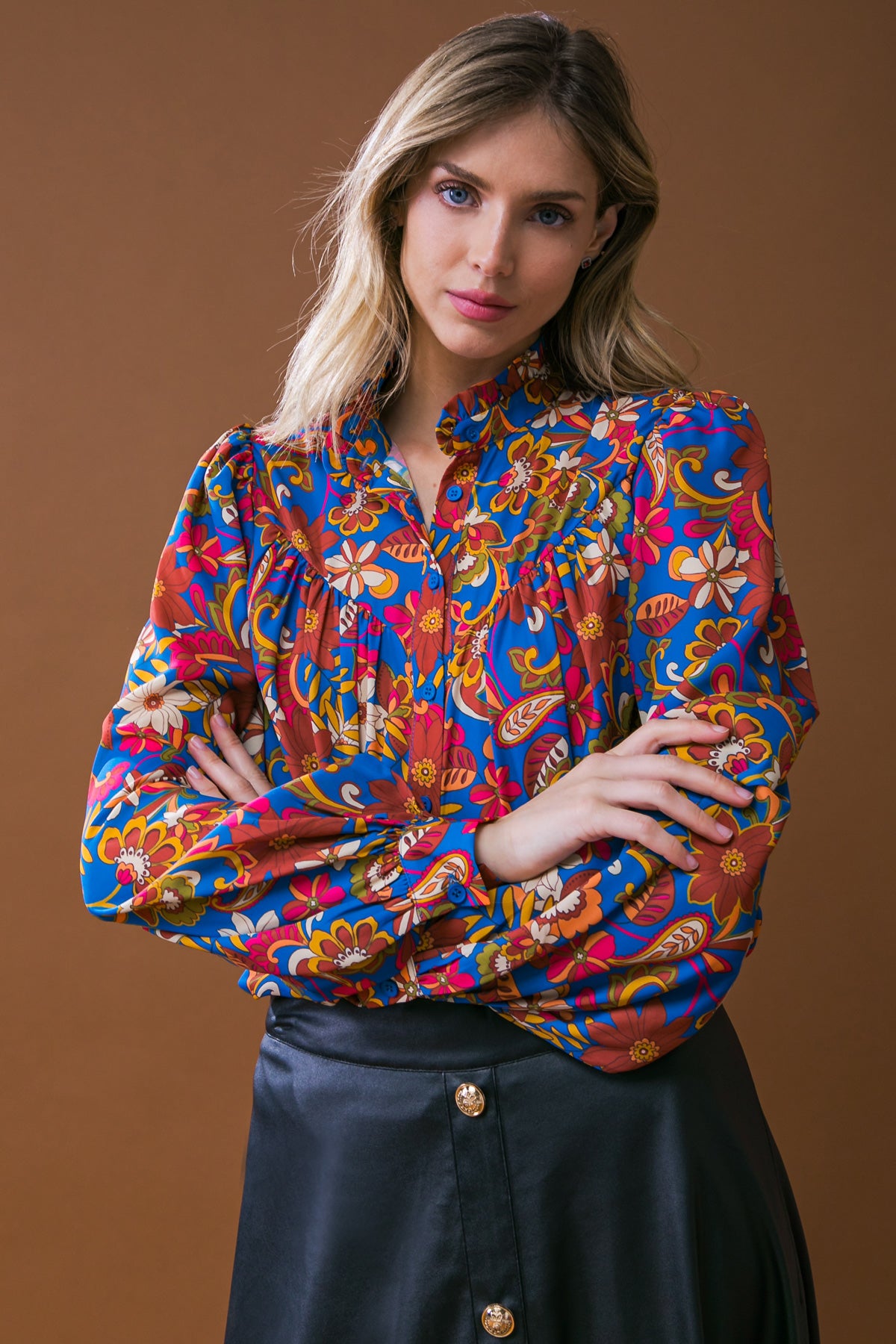 Printed Woven Top