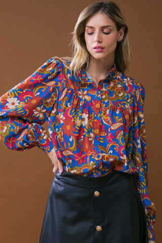 Printed Woven Top