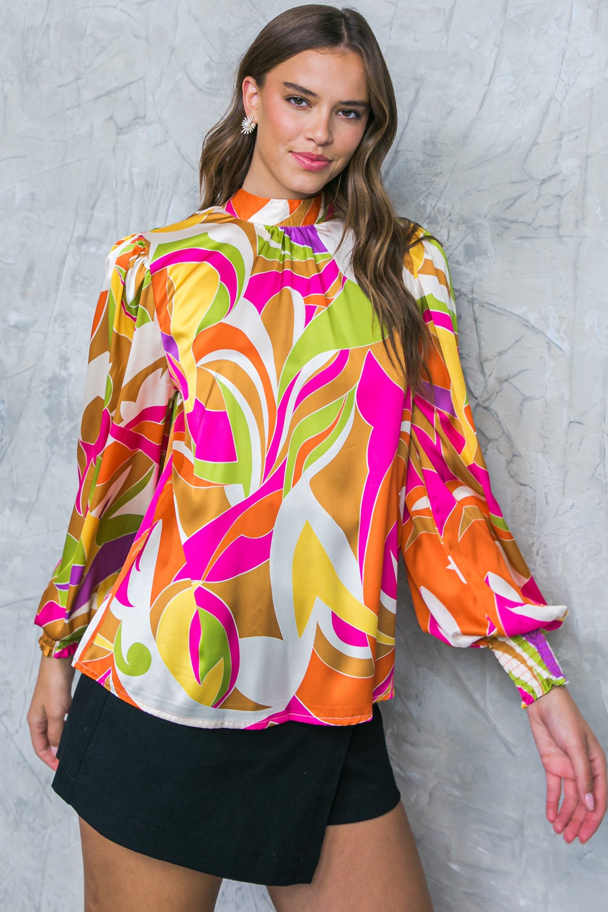 Printed Woven Top