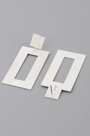 Metallic Lined Frame Earrings