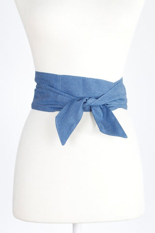 Denim Ribbon Belt