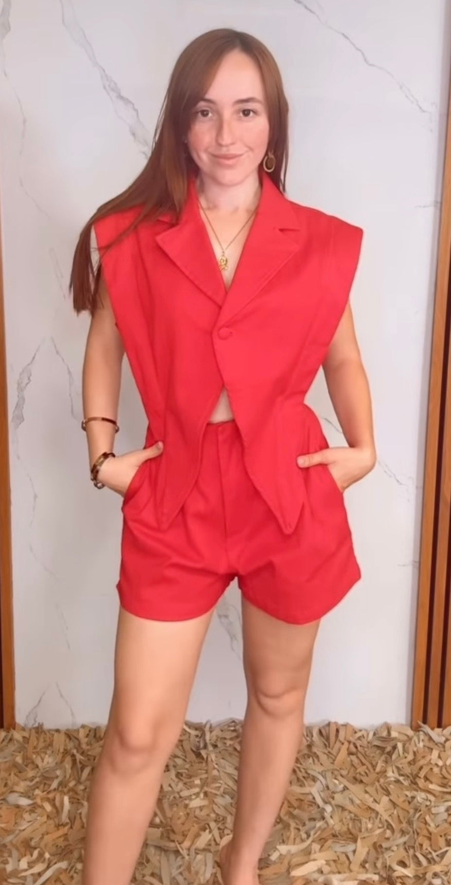 Blazer Style Denim Romper